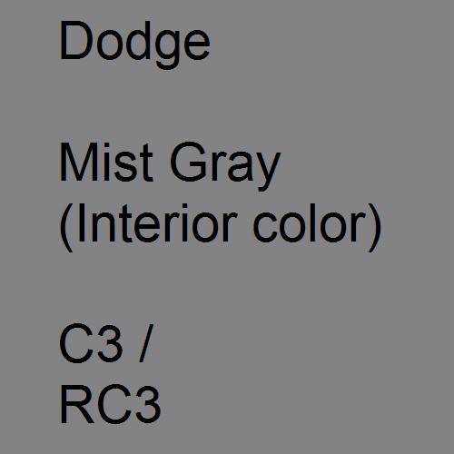Dodge, Mist Gray (Interior color), C3 / RC3.